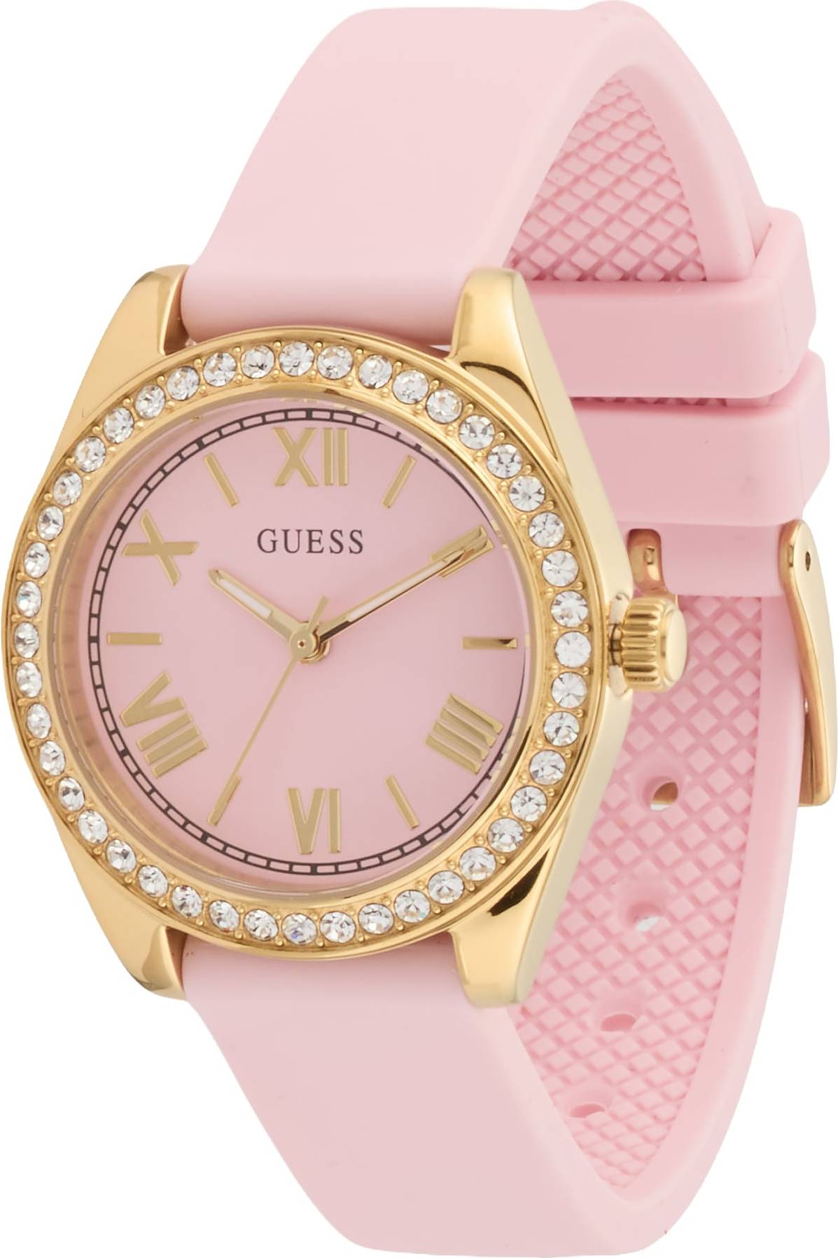 Guess Analog Klocka Guld Rosa Transparent