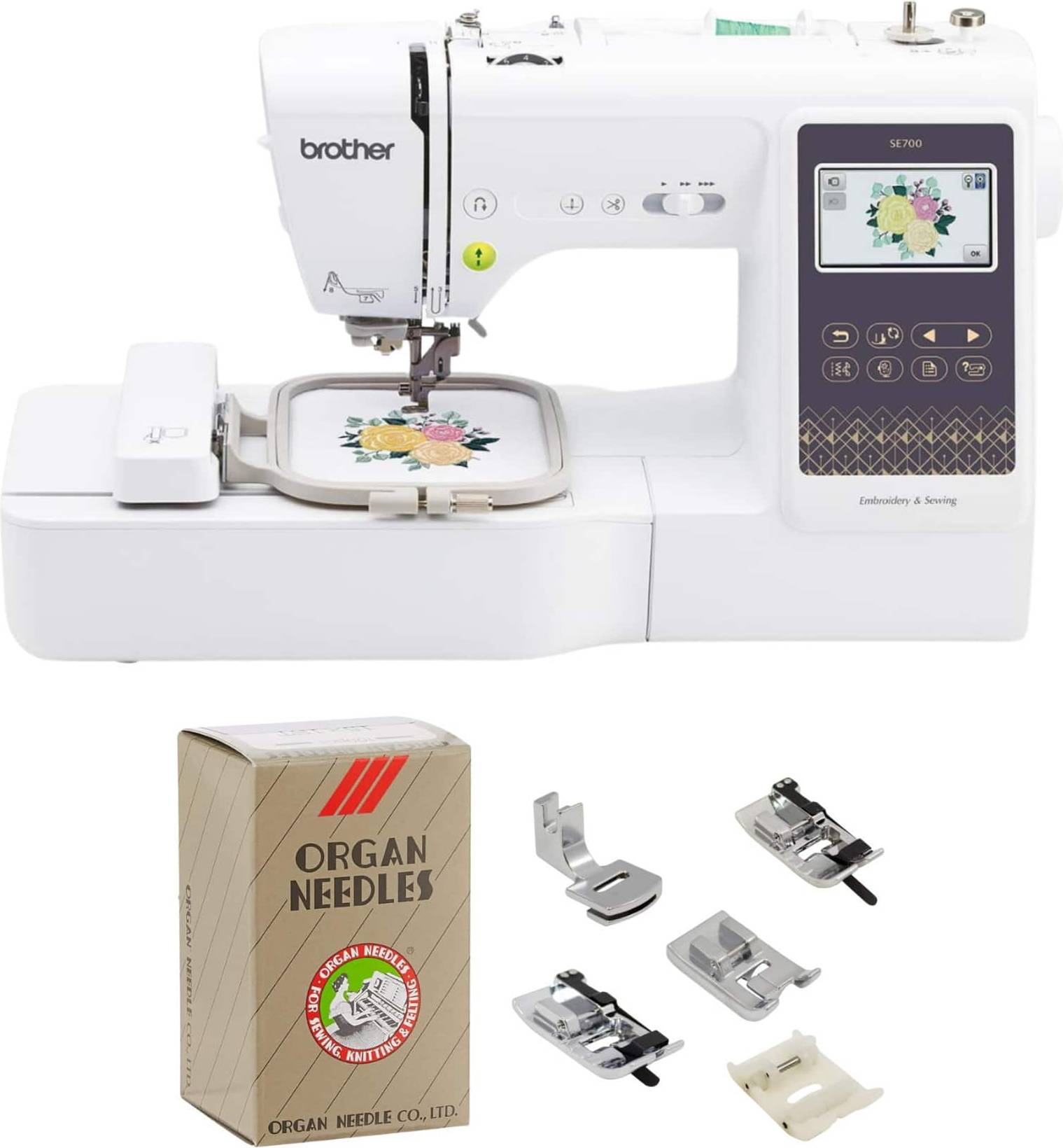 Embroidery machine Brother SE700 Elite Computerized Sewing Embroidery Machine Bundle