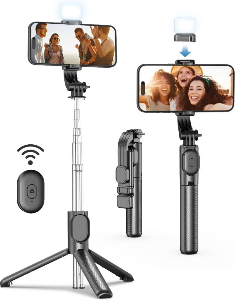 Retractable Selfie Stick With Wireless Remote
