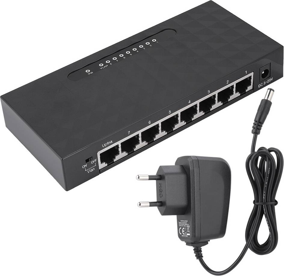 8 Ports Gigabit Ethernet Switch RJ45