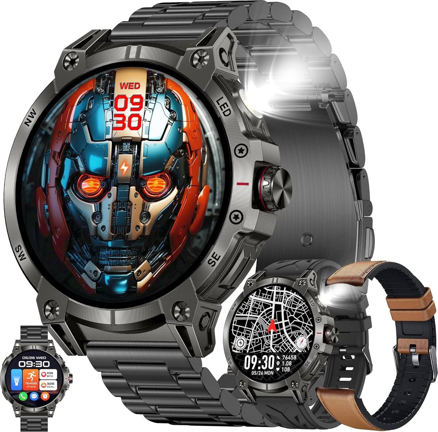 Smartwatch Waterproof With Torch