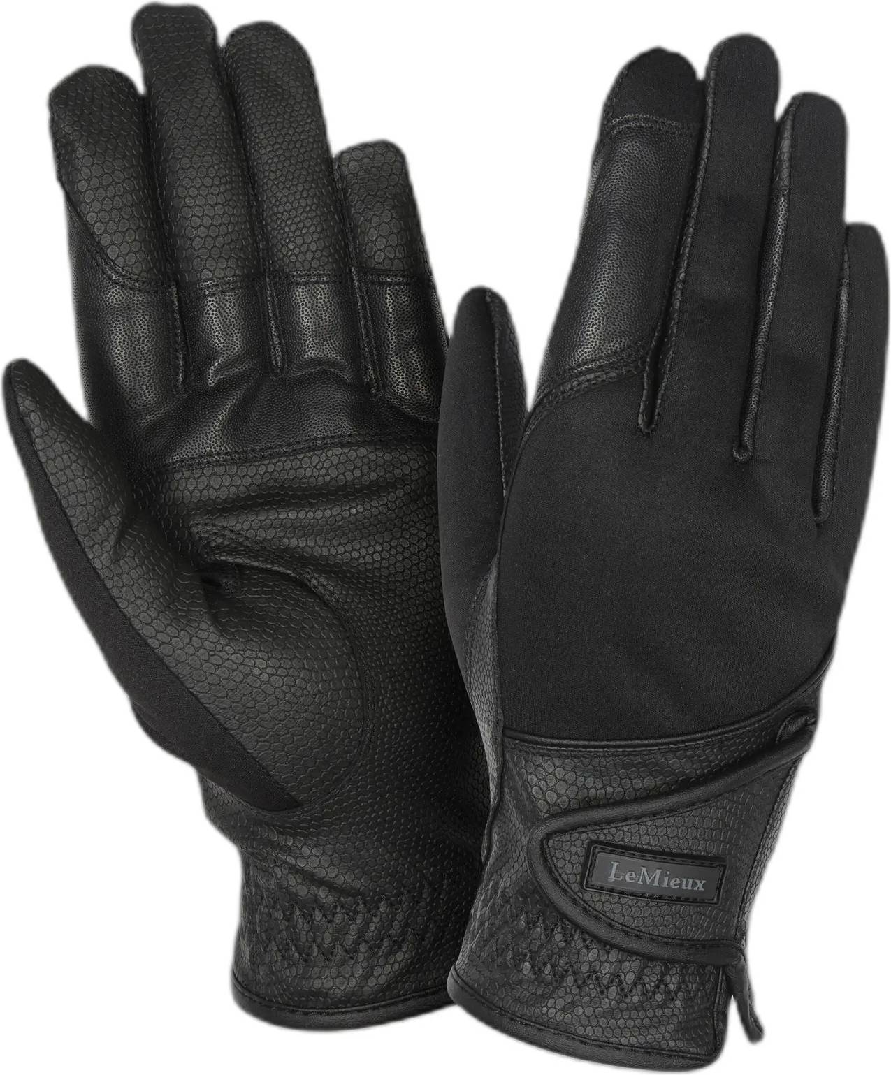 LeMieux Hybrid Ridehandsker - Sort