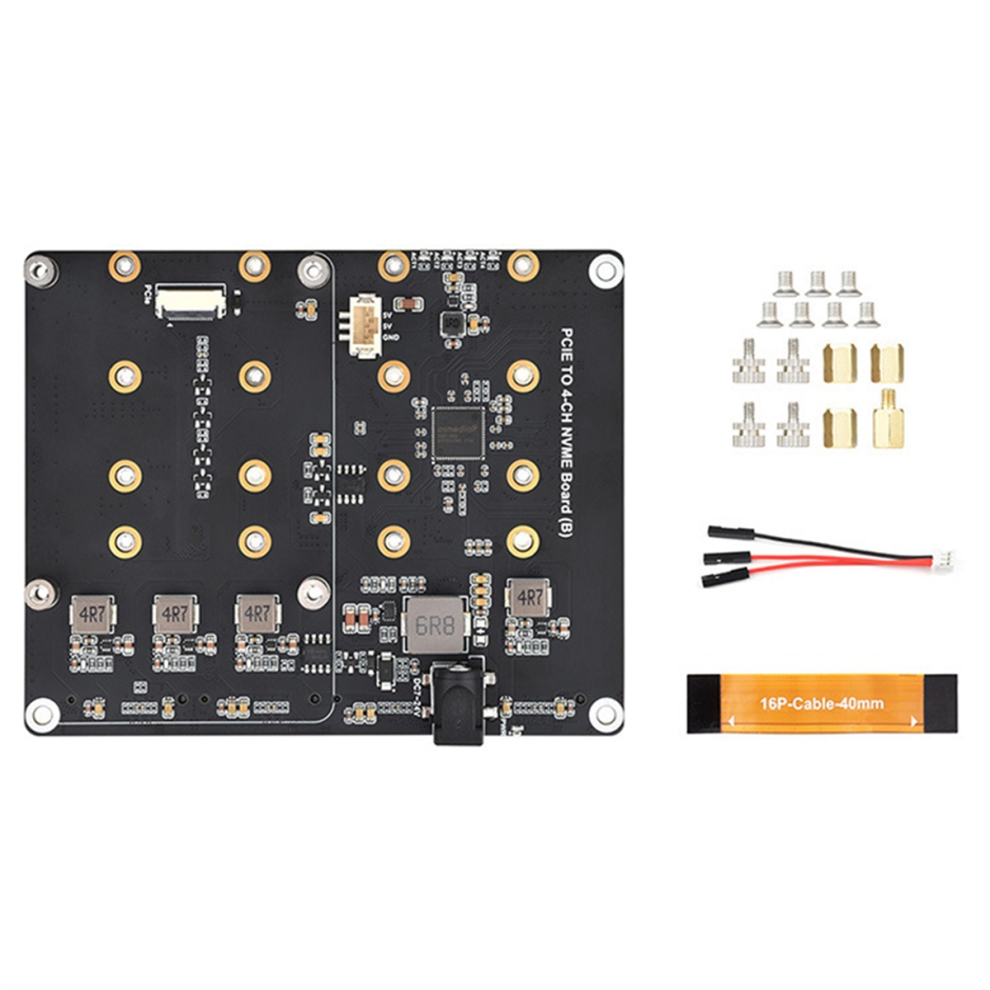 Raspberry pi 4 Raspberry Pi 5 PCIe 4-Channel M.2 NVMe SSD Adapter Card