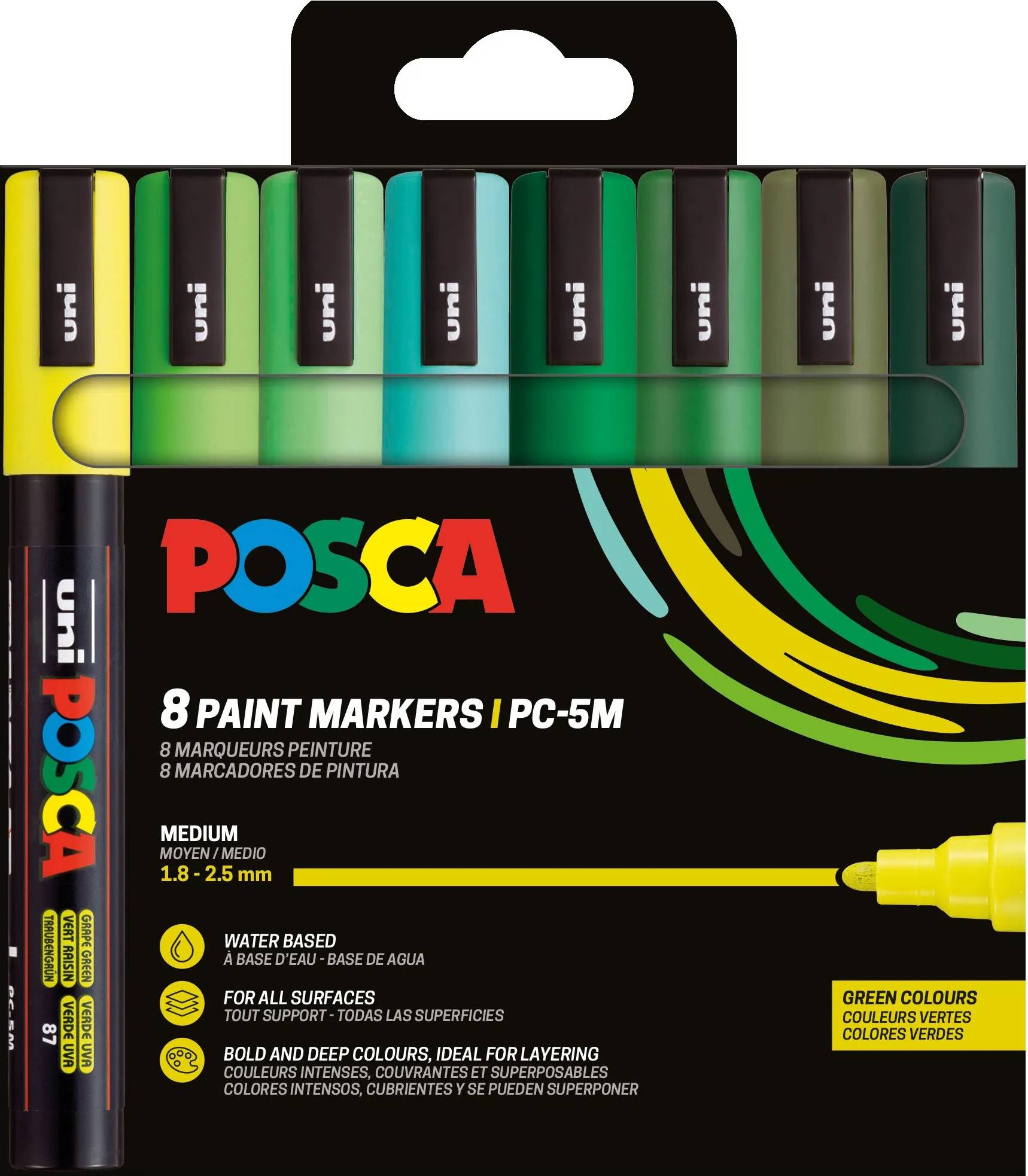 Posca PC-5M 8-Pack Färgpenna Set