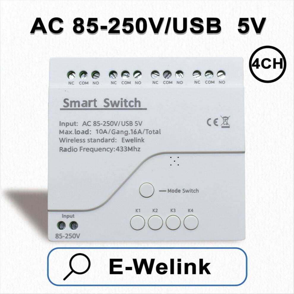 Typecat Smart Remote Control Wifi Switch Module 4CH