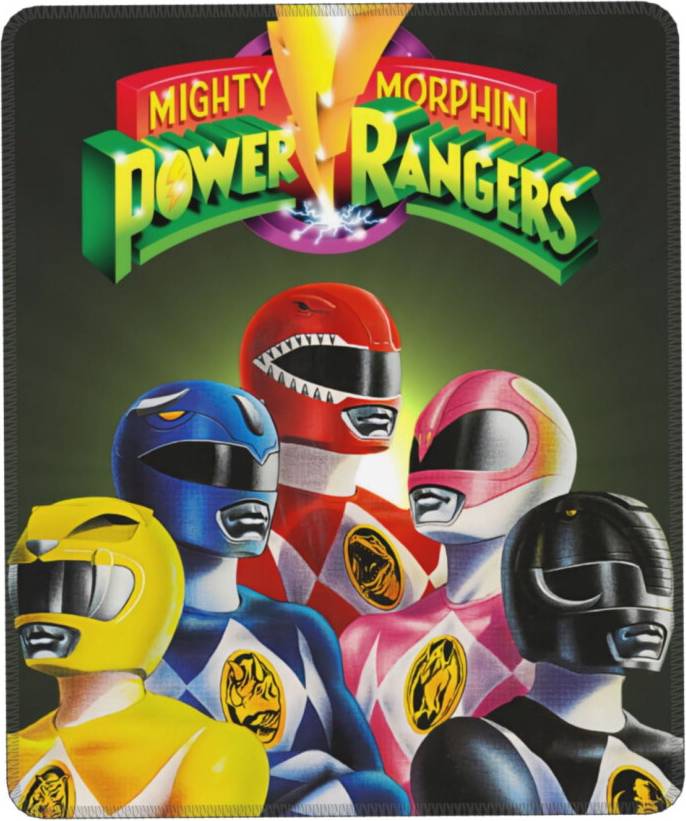 Power Rangers Mouse Pad with Stitched Edge