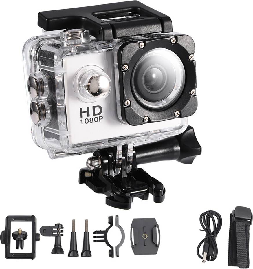 Mini Waterproof Action Camera White