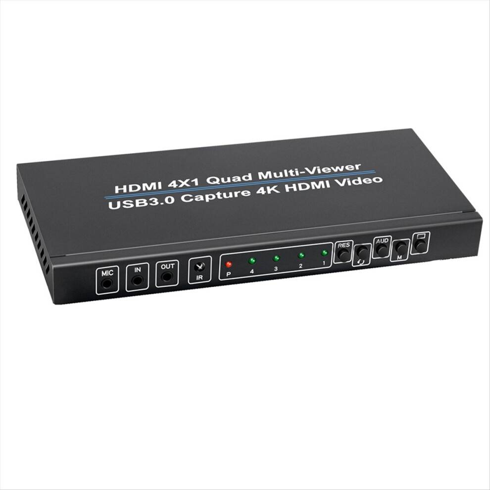Exogio 4K Compatible 4x1 Screen Splitter USB3.0