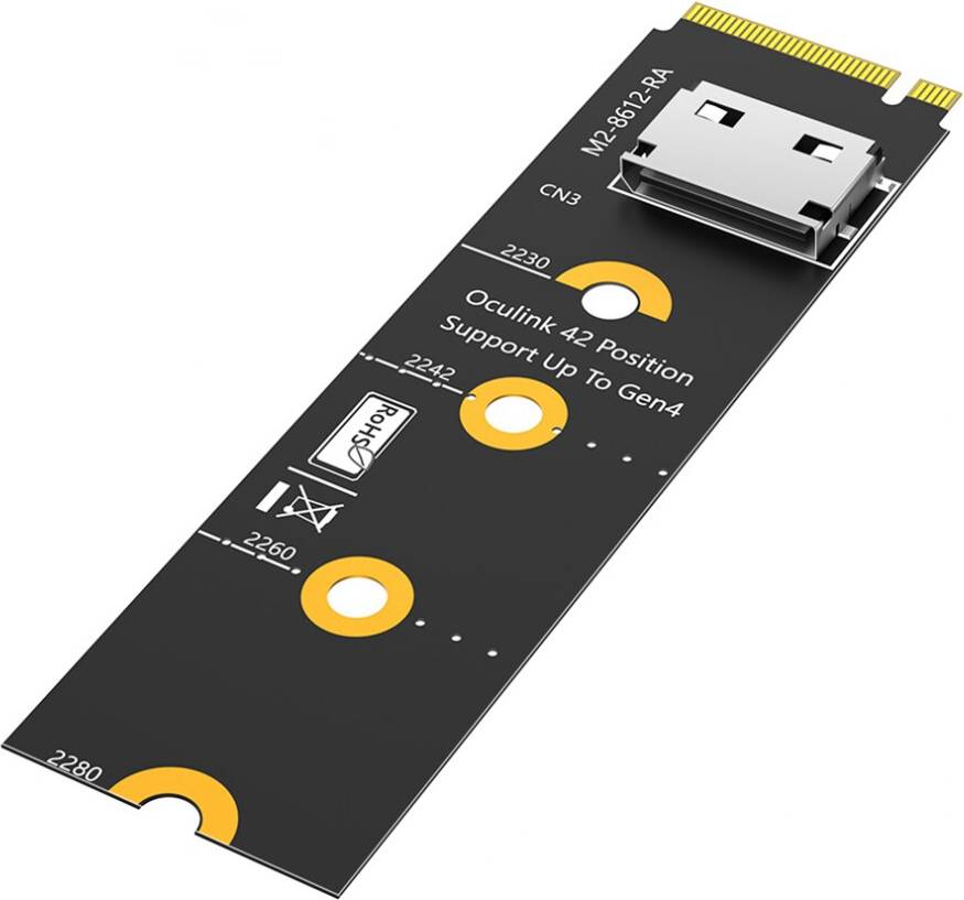 M.2 NVMe to Oculink EGPU Riser Card Adapter