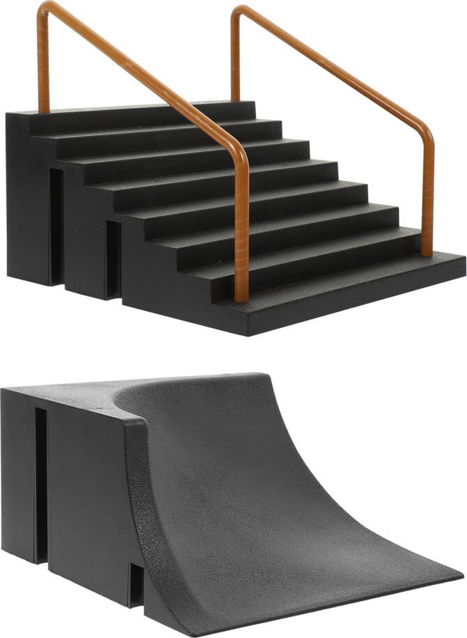 Skateboard ramp Totority 2Pcs Mini Finger Skateboard Ramp