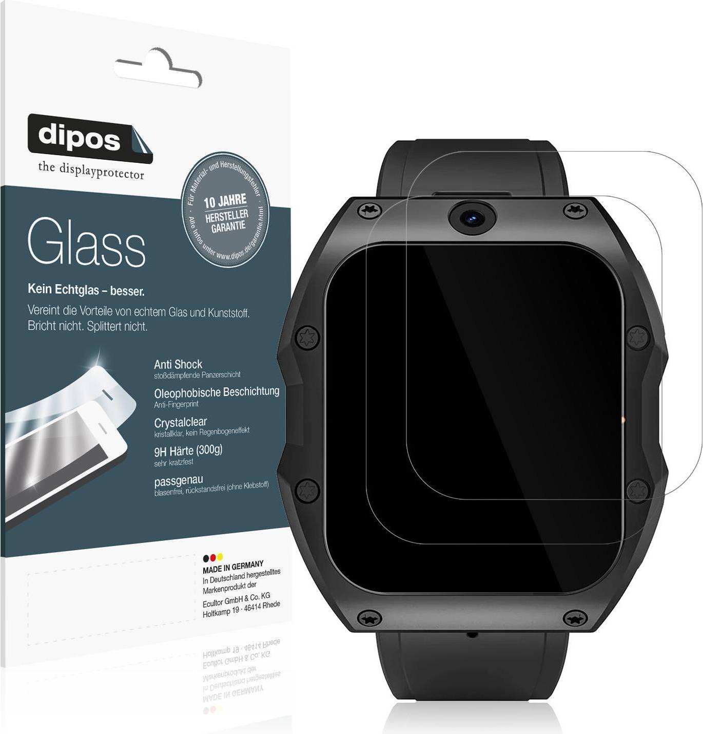 Dipos Screen Protector For Rogbid Model X Smartwatch