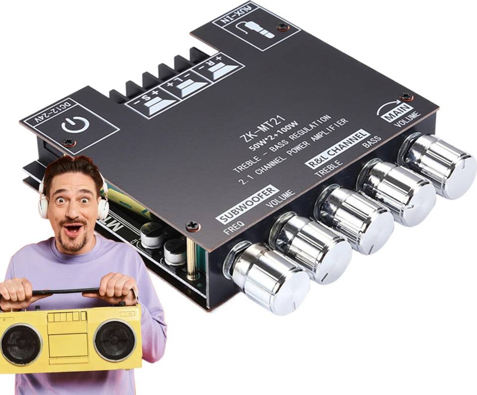 Wireless Audio Amplifier Module 2.1 Channel Stereo