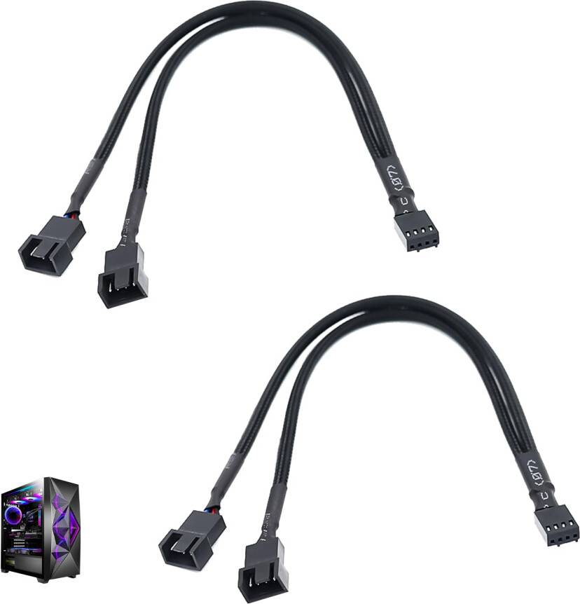 2 Pack PWM Fan Splitter Cable