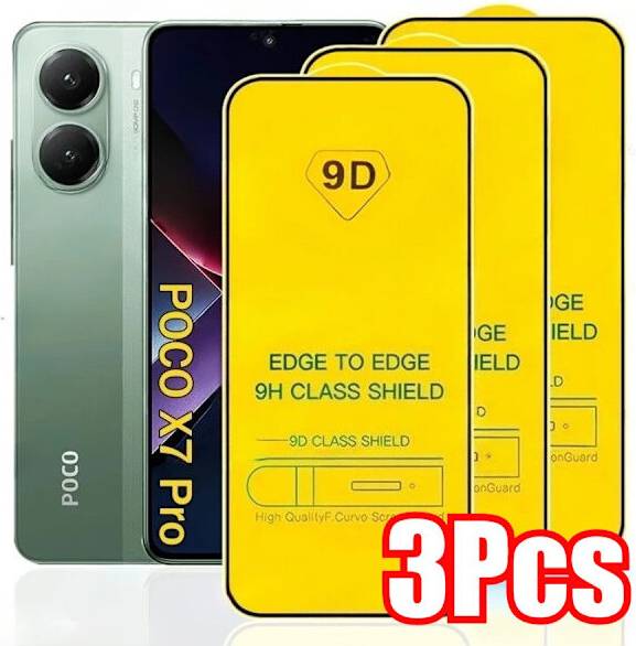 3-Pack 9D Tempered Glass Scratch Screen Protector