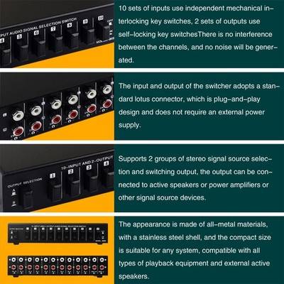 Lynepauaio Video Switcher Selector 10 In 2 Out