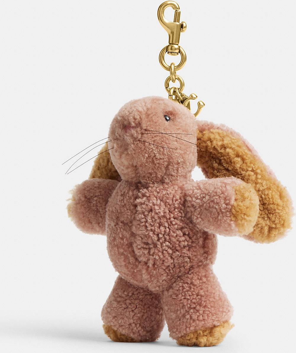 Coach Floppy Bag Charm In Shearling