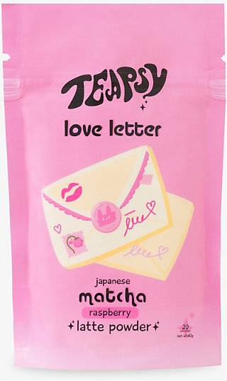 Teapsy Love Letter Japanese Matcha Raspberry Latte Powder 40g