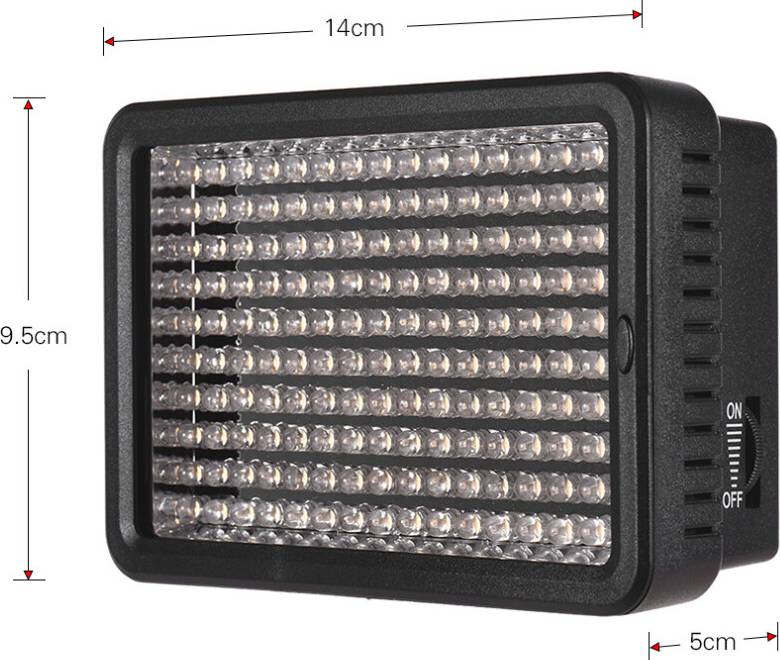 Dimmable LED Video Light 5600K 160 LEDs