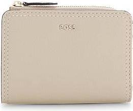 BOSS Grained Leather Wallet Metallic Logo Lettering
