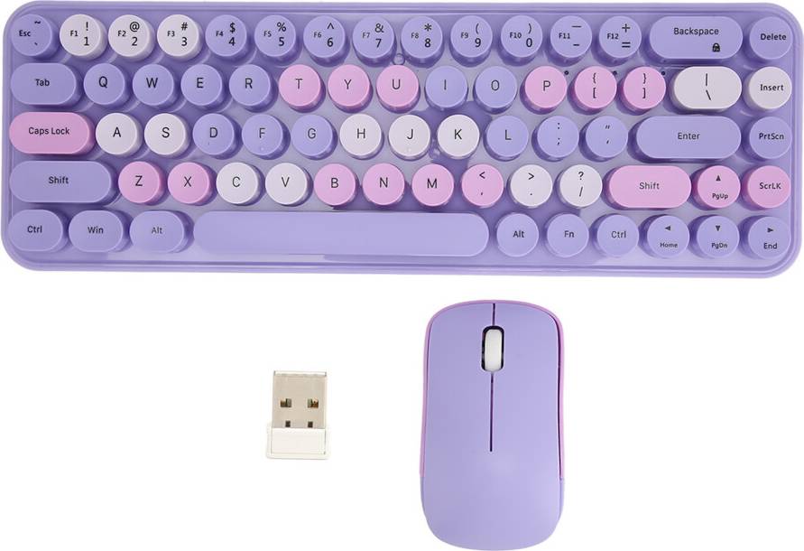Wireless Keyboard Mouse Combo Retro Typewriter