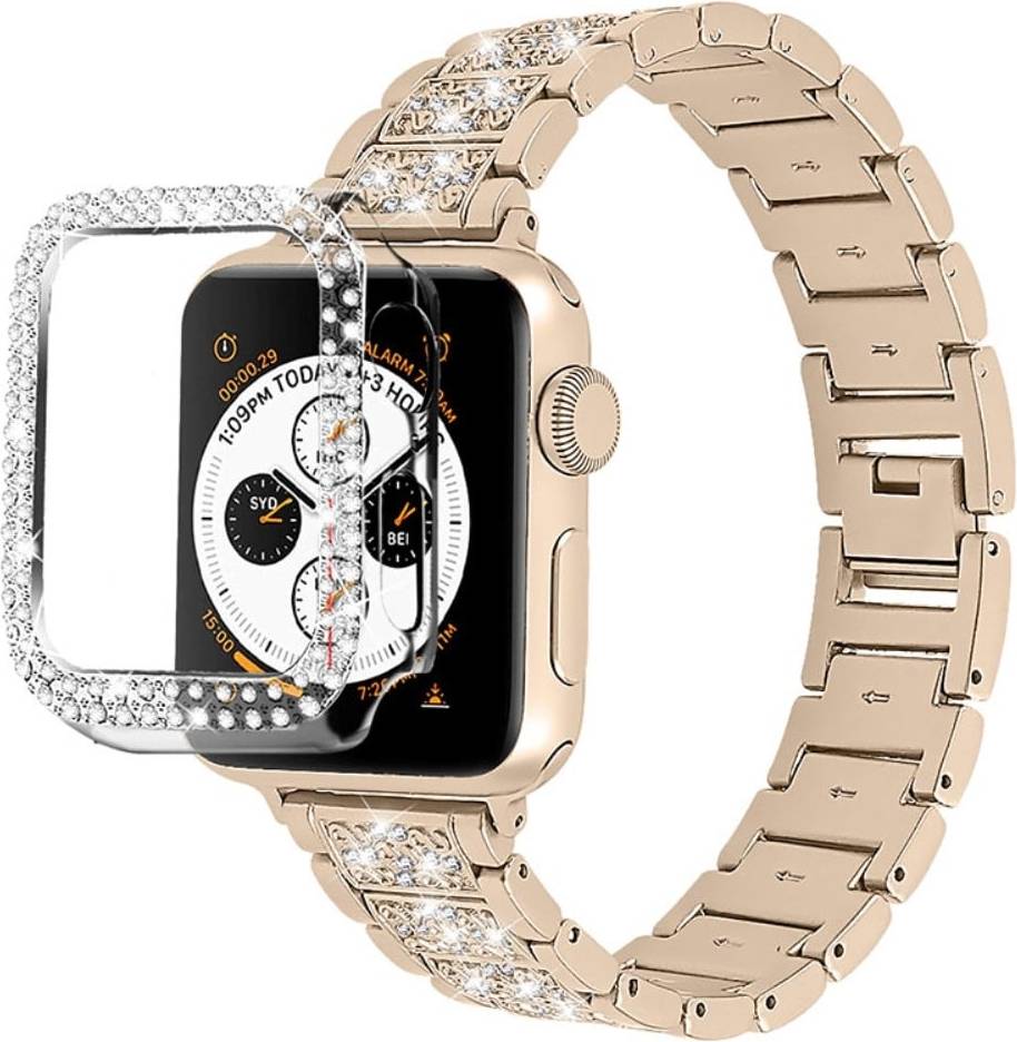 Apple Watch 41mm Rhinestone Décor Retro Gold
