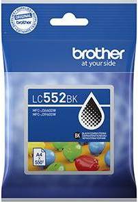 Brother LC552BK High Yield Pigmentbaseret Blæk - Sort