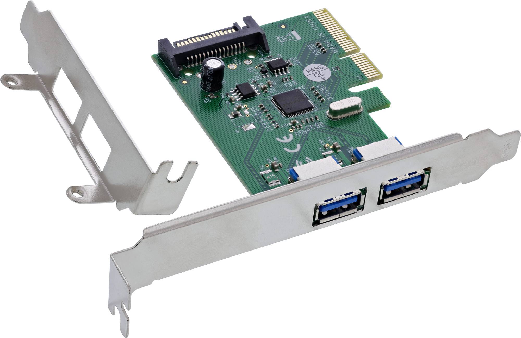 InLine Interfacekort USB-A 3.2 Gen 2 PCIe x4 SATA