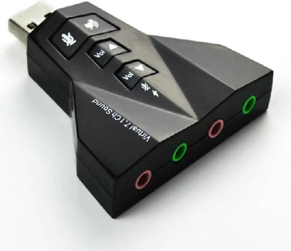 Usb audio adapter Double Sound Card Virtual 7.1 Channel USB Audio Adapter