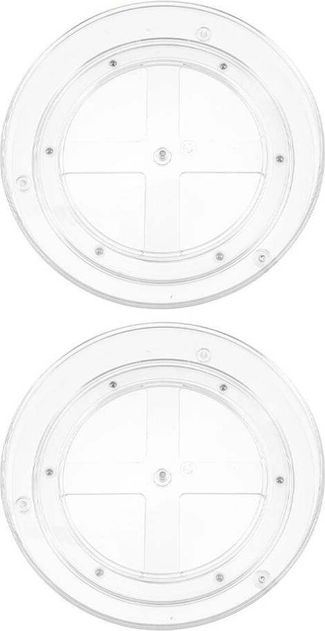 Solustre 4Pcs Desktop Transparent Kitchen Spice Tray