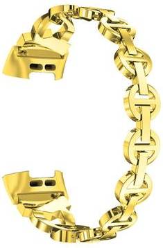 Fitbit Charge 4 3 Stylish Rhinestone Watch Strap Gold