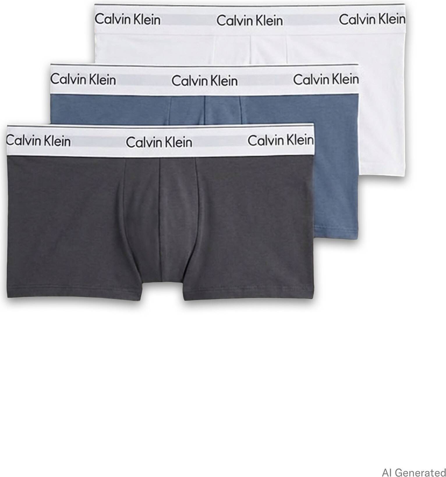 Calvin Klein 3 Pack Low Rise Trunks - Multicolour
