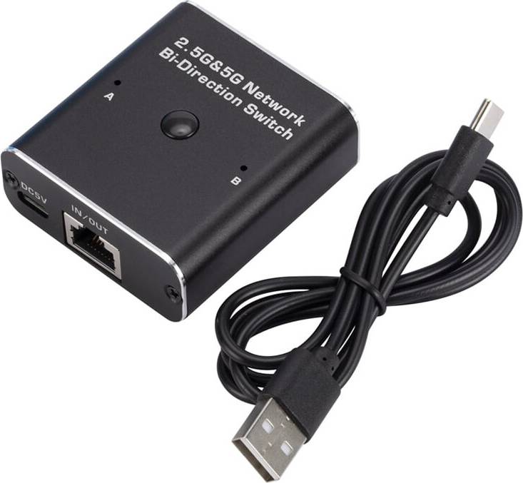 Gigabit Network Switch RJ45 2 in 1 Out Cable