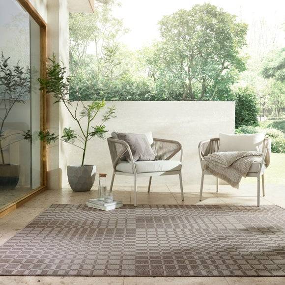 Dunelm Checkerboard Indoor Outdoor Rug