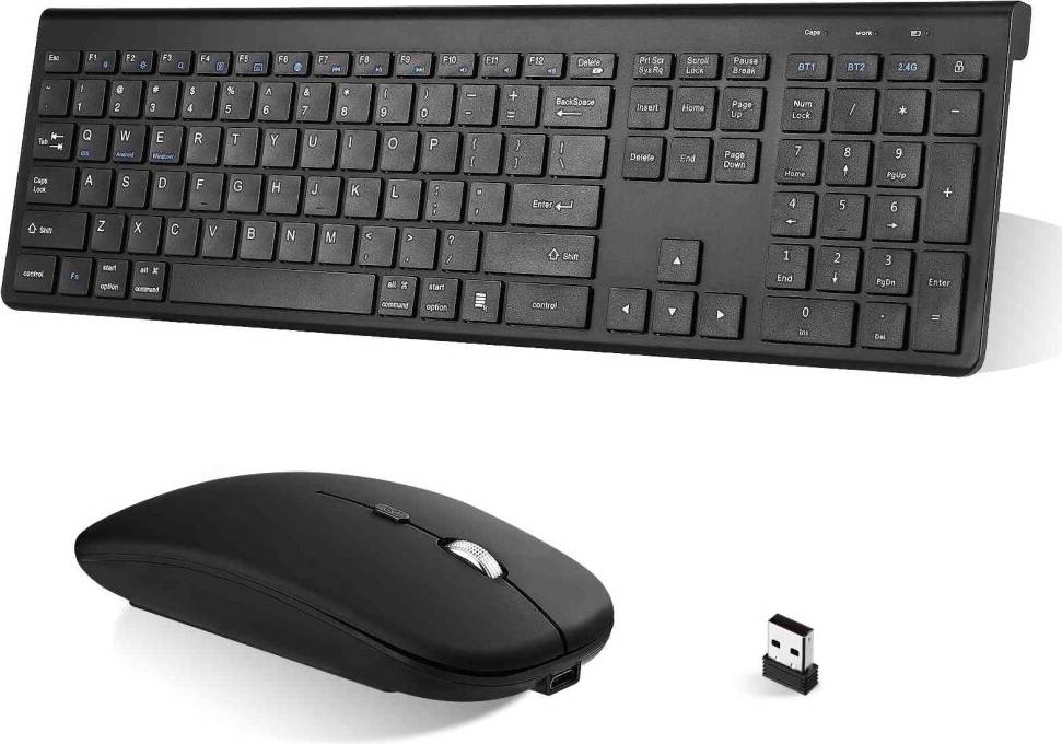 Rechargeable Wireless Keyboard Mouse Combo