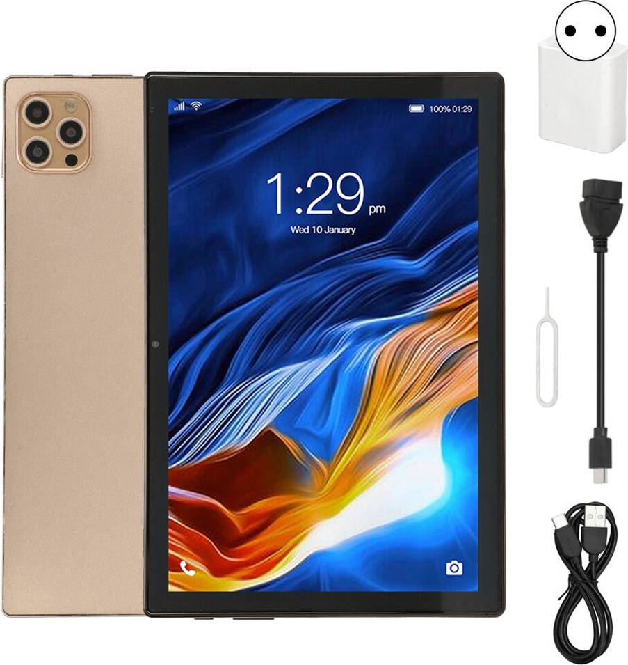Android tablet 10.1 Android 12 10.1 Tommer Octa-Core Tablet