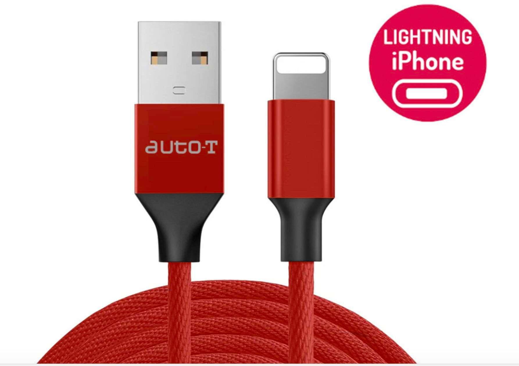 Auto-T USB Charge Cable Red