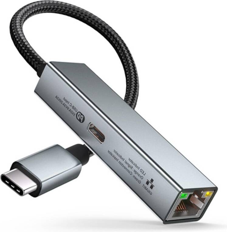 USB C To Ethernet Adapter Plug Play 12cm Cable RJ45