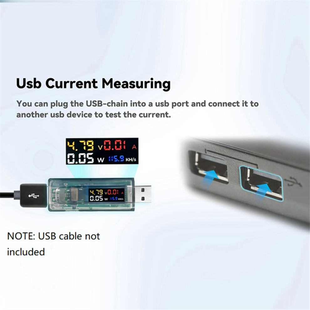 Saudism USB Current Measuring Device
