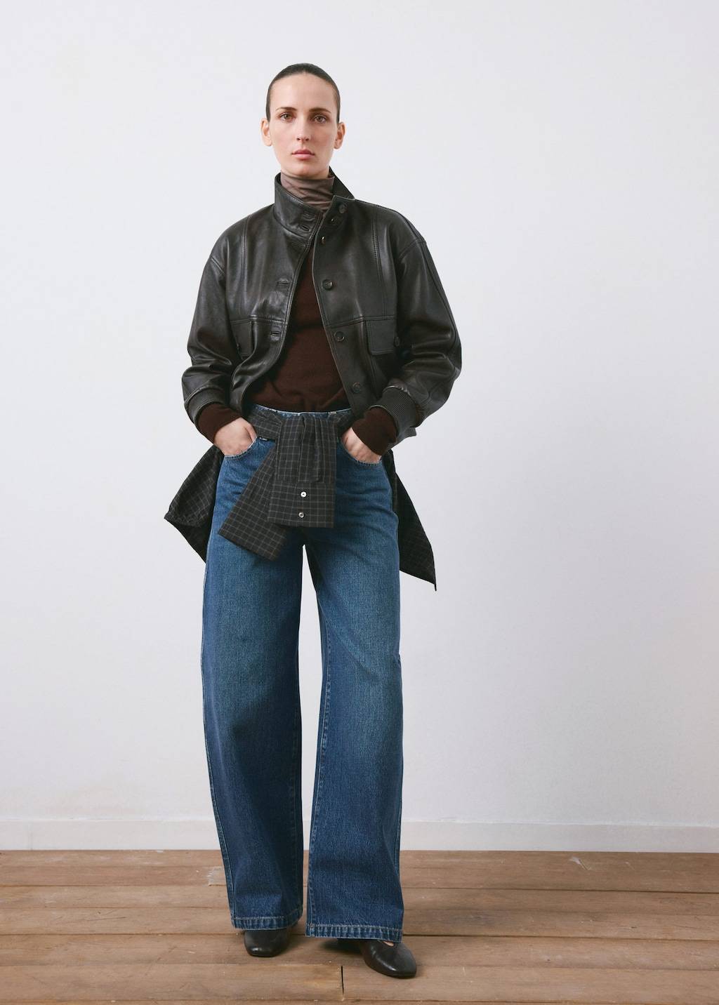Mango Mid-Rise Balloon Jeans - Dark Blue