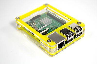 Zebra Case For Raspberry Pi 3b Plus 2b W Power Cord - Yellow