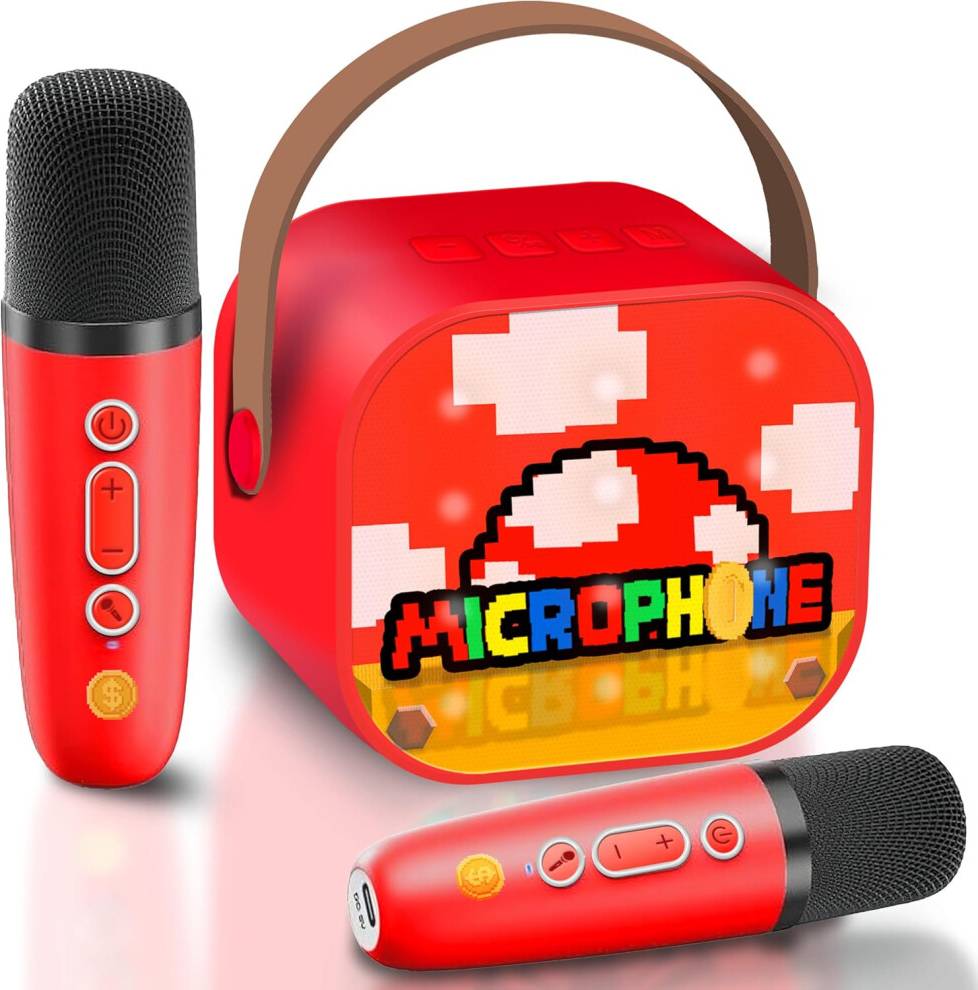 Mini Karaoke Machine Portable Pixel Style