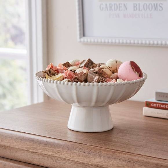 Dunelm Ceramic Ribbed with Beaded Edge Bowl