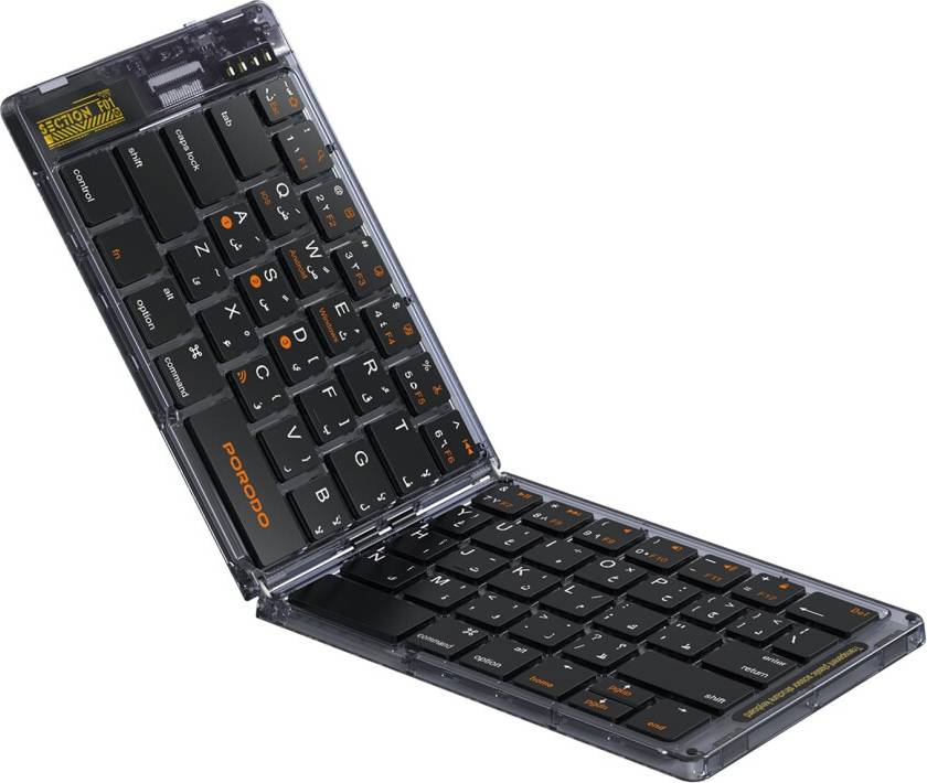Wireless Foldable Bluetooth Keyboard with Arabic Layout