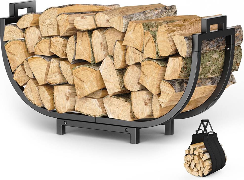 U-Shaped Firewood Rack Canvas Carrier