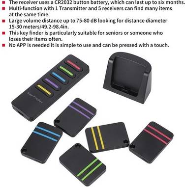 5 In 1 Wireless Key Finder Receiver