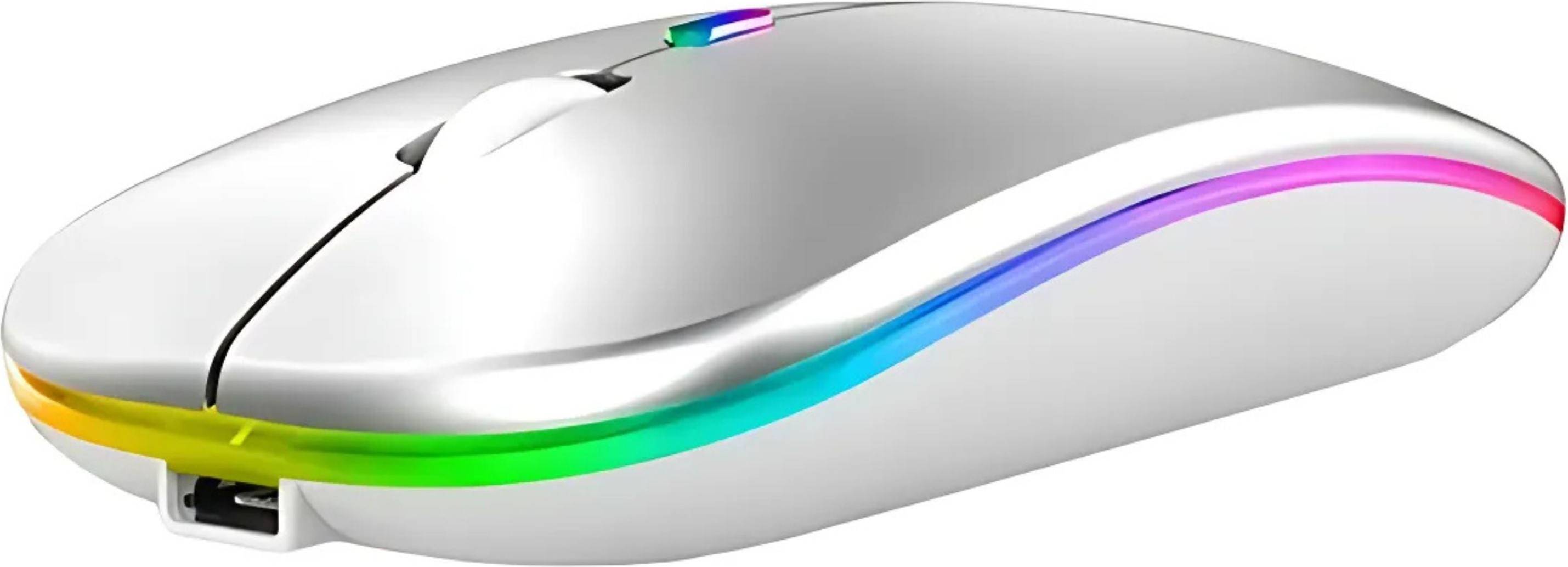 Wireless RGB Mouse Silent Rechargeable LED Bluetooth