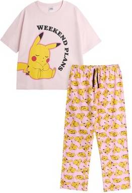 Pokémon Dam Kortärmad Lång Pyjamas Set - Rosa