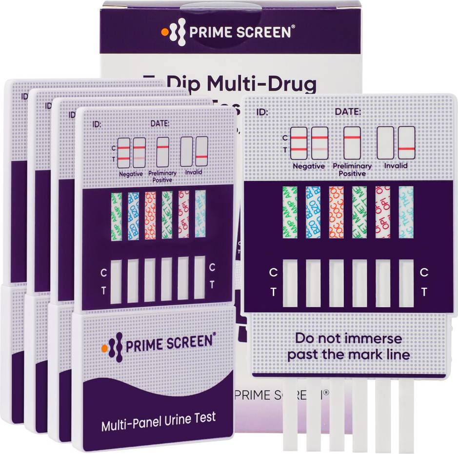 PRIME PrimeScreen Drug Testing Kits 5 Pack