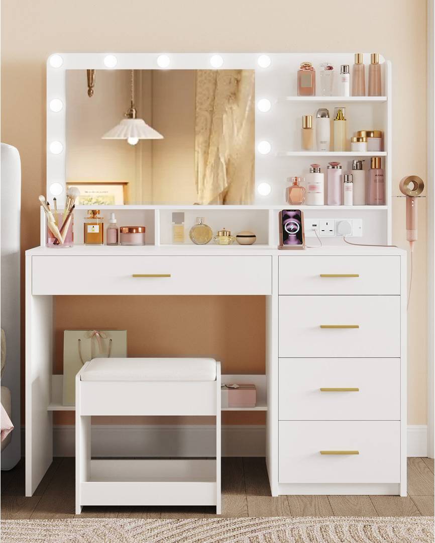 Brayden Studio 3-Colour LED with Plug Dressing Table
