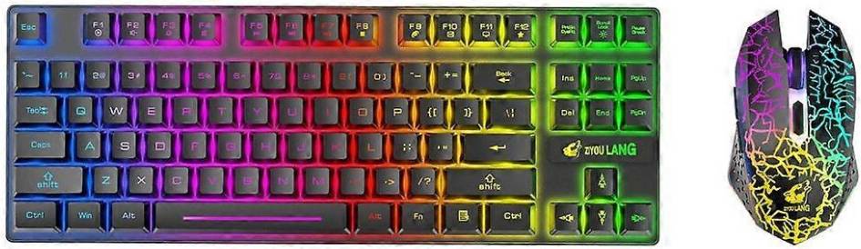 USB Backlit Wireless Charging Keyboard and Mouse Set